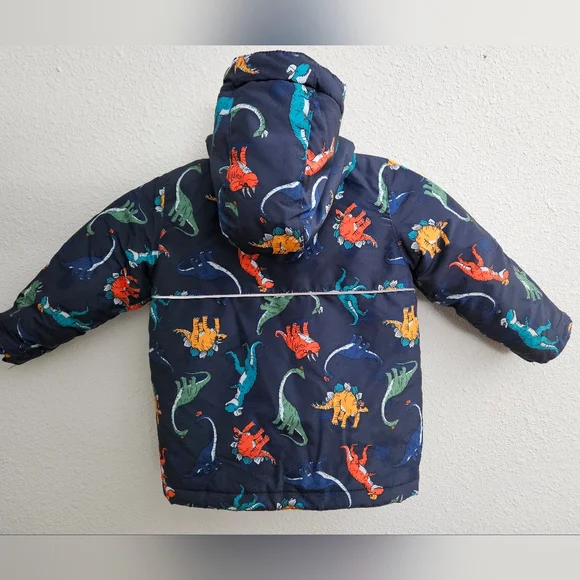 The Children's Place 3-in-1 Winter Coat, Dinosaur Print, 3T - Picture 2 of 11